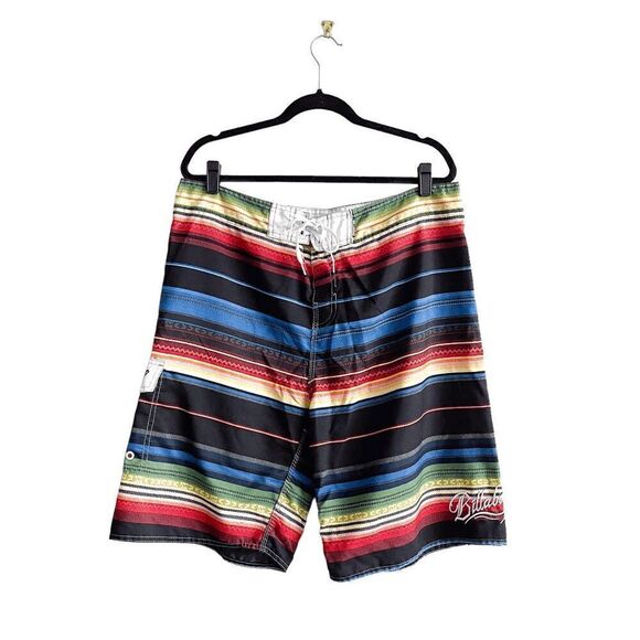 Billabong Mens Striped Hecho de Billabong Mexican Board Shorts Multi Size 40 - Picture 1 of 9